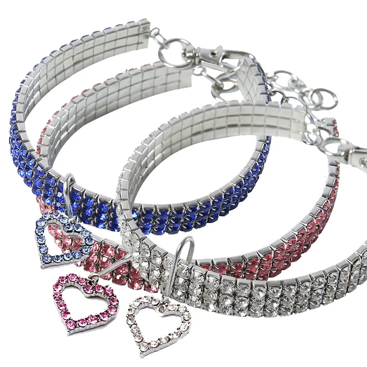 New Trendy Pet Necklace Jewerly Rhinestones Studdes Bling Dog Collar Shinning Pet Dog Neck Collar for Small and Medium Dogs, White /blue / pink
New Trendy Pet Necklace Jewerly Rhinestones Studdes Bling Dog Collar Shinning Pet Dog Neck Collar for Small and Medium Dogs, White /blue / pink