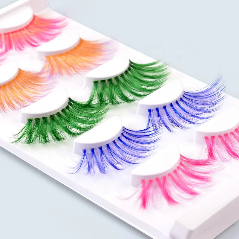Private label eyelashes 3D 25MM Silk Handmade Colorful Lashes mix color Cruelty Free Wispy Rainbow Colored Eyelashes
Private label eyelashes 3D 25MM Silk Handmade Colorful Lashes mix color Cruelty Free Wispy Rainbow Colored Eyelashes