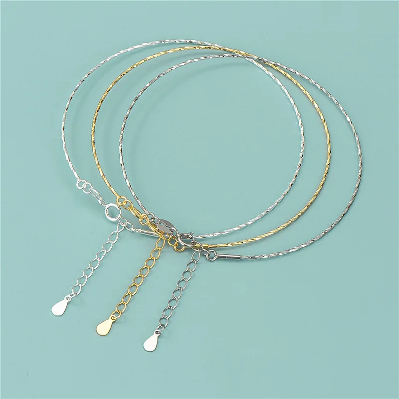 New Twist Chain Half-finished Bangle Real 925 Sterling Silver Gold Plated DIY Adjustable Bracelet Making Chain
New Twist Chain Half-finished Bangle Real 925 Sterling Silver Gold Plated DIY Adjustable Bracelet Making Chain