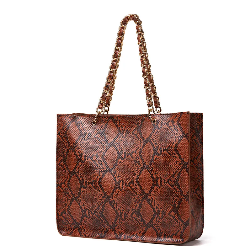 Personality PU Leather Snake Skin Tote Bag Tote Chains Bag Women Luxury Tote Bags, 6 colors
Personality PU Leather Snake Skin Tote Bag Tote Chains Bag Women Luxury Tote Bags, 6 colors