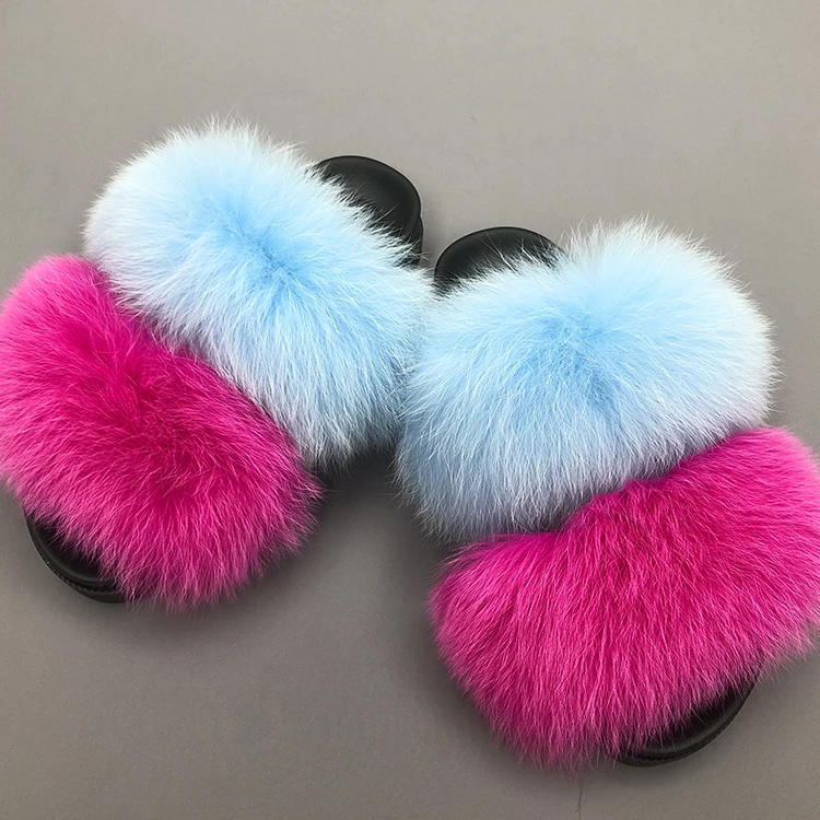 Women ladies big furry fluffy fur two strap slides red and blue pvc sole cheap fur slides 2021, Customized color
Women ladies big furry fluffy fur two strap slides red and blue pvc sole cheap fur slides 2021, Customized color