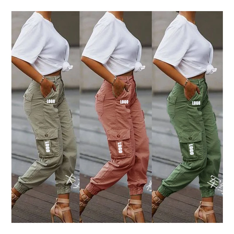 Free Shipping Casual Streetwear Pockets High Waist Bottoms Cargo Pants Sweat loose Pants Woman Trousers For Ladies-PT, Customized color
Free Shipping Casual Streetwear Pockets High Waist Bottoms Cargo Pants Sweat loose Pants Woman Trousers For Ladies-PT, Customized color