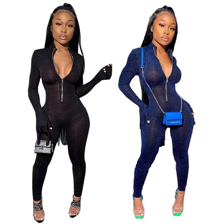 Fashionable Best Seller V-Neck Zipper Ladies Sexy Bodycon Suits Solid Women One Piece Jumpsuits And Rompers
Fashionable Best Seller V-Neck Zipper Ladies Sexy Bodycon Suits Solid Women One Piece Jumpsuits And Rompers