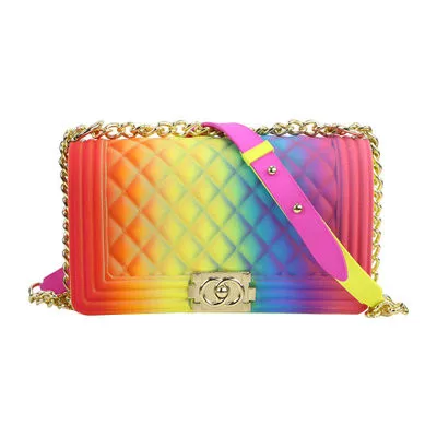 PVC cotton candy handbags for women large shoulder bag chain bags fur slides matching colorful jelly purse, More than 15 colors
PVC cotton candy handbags for women large shoulder bag chain bags fur slides matching colorful jelly purse, More than 15 colors