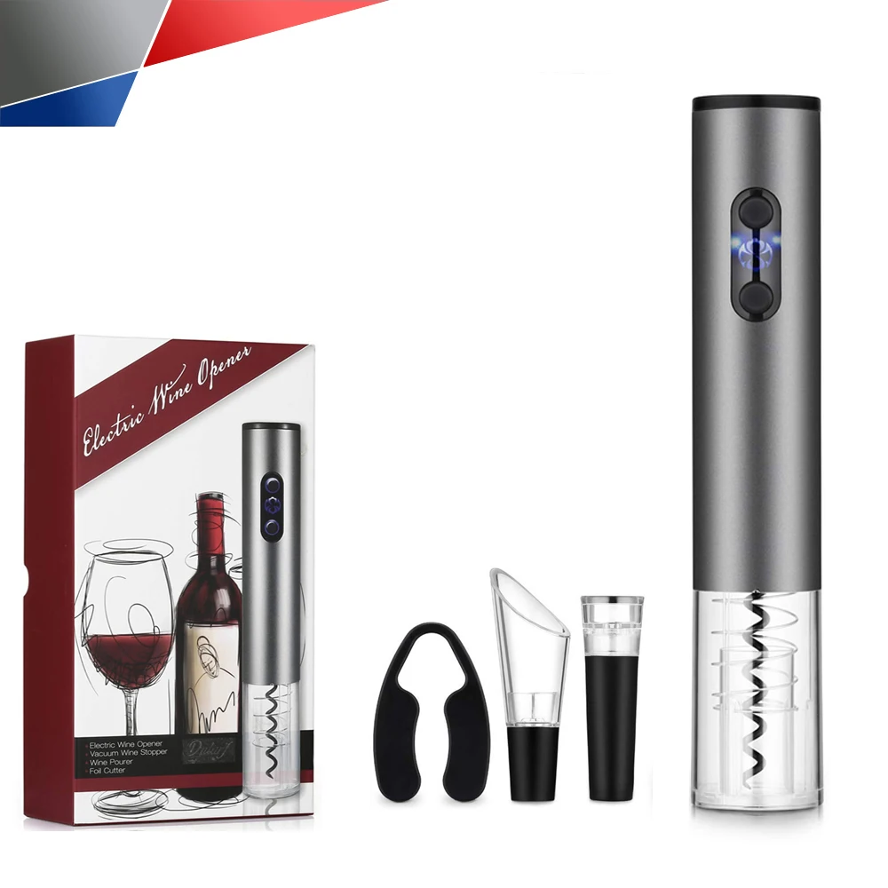 Electric Wine Opener, Yollex Cordless Bottle Opener Electric Corkscrew for Party Dating,Wine Gift 5 Piece Set
Electric Wine Opener, Yollex Cordless Bottle Opener Electric Corkscrew for Party Dating,Wine Gift 5 Piece Set