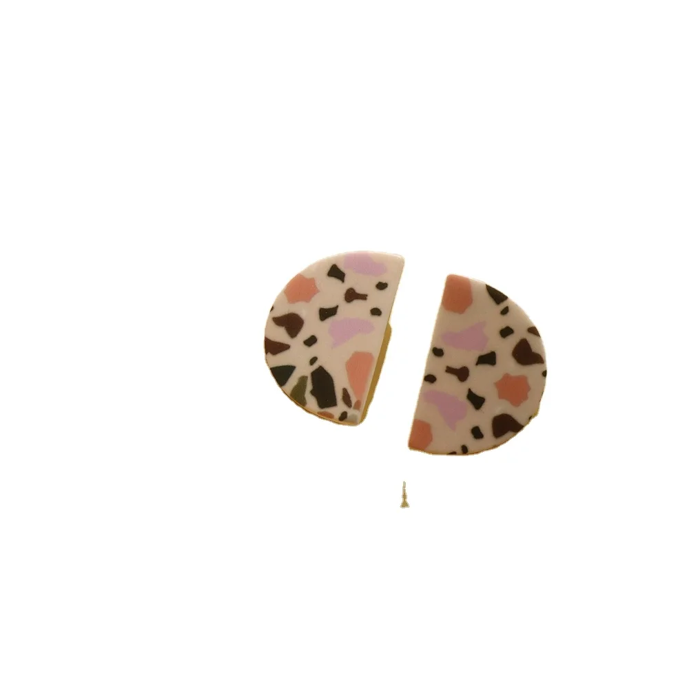Wholesale 2020 Fashion Acetate Printed Geometric Semicircle clay minimalist Earrings For Girl, Colorful
Wholesale 2020 Fashion Acetate Printed Geometric Semicircle clay minimalist Earrings For Girl, Colorful