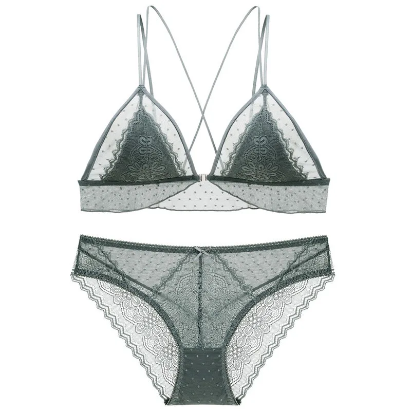 New French style wireless lace thin buckled front and shaped back underwear sexy triangle cup girly bra set
New French style wireless lace thin buckled front and shaped back underwear sexy triangle cup girly bra set