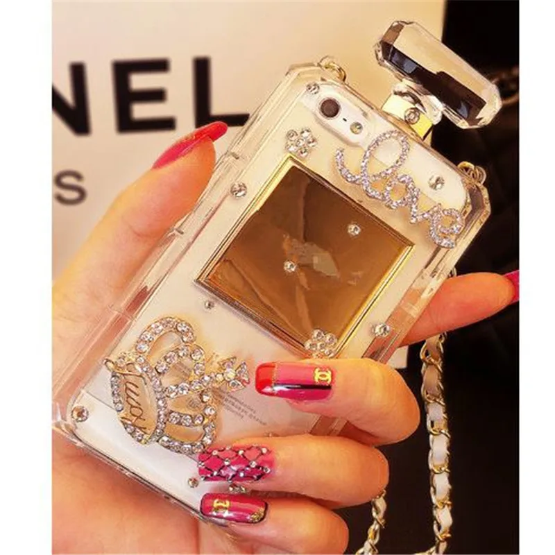 Fashion Bling Perfume Bottle Phone Case With Crossbody Chain For iPhone 12 Pro Max Xs Max Back Cover
Fashion Bling Perfume Bottle Phone Case With Crossbody Chain For iPhone 12 Pro Max Xs Max Back Cover