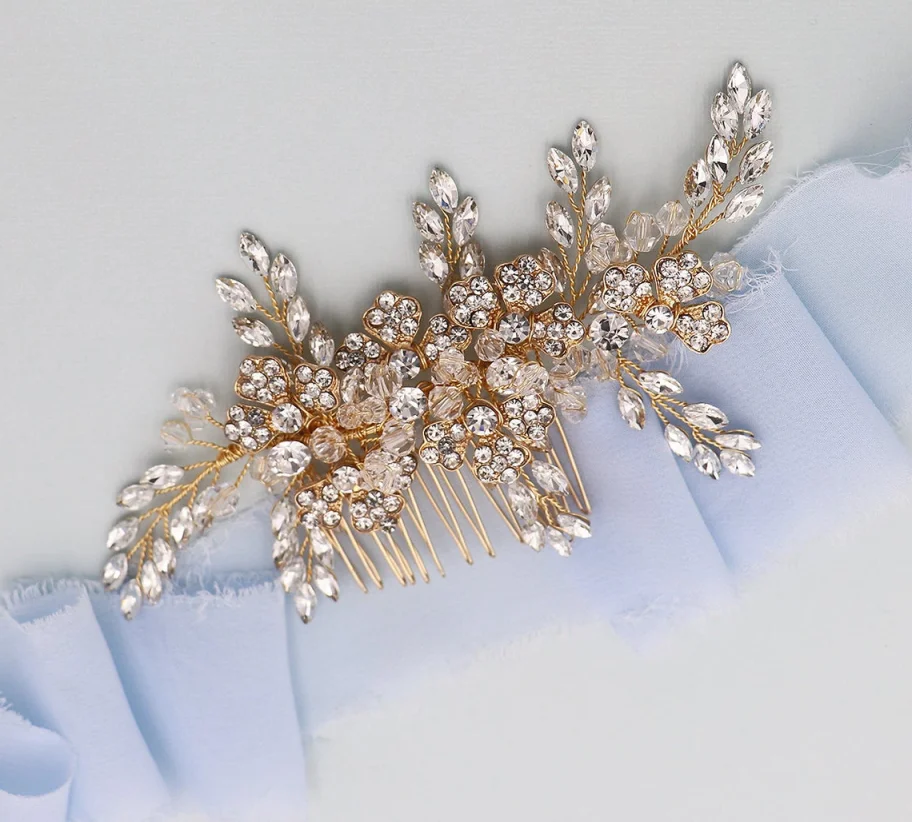 LUOXIN Gold Plated Wedding Hair Accessories Rhinestone Crystal Leaf Bridal Hairbands, Picture
LUOXIN Gold Plated Wedding Hair Accessories Rhinestone Crystal Leaf Bridal Hairbands, Picture