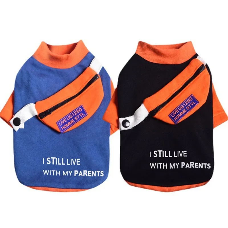New autumn and winter pet clothes detachable schoolbag small dog sweater, As shown in details
New autumn and winter pet clothes detachable schoolbag small dog sweater, As shown in details