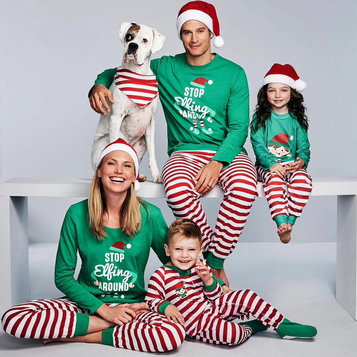 Wholesale Winter Children Striped Kids Family Matching Christmas Pajamas Set, Green-red
Wholesale Winter Children Striped Kids Family Matching Christmas Pajamas Set, Green-red