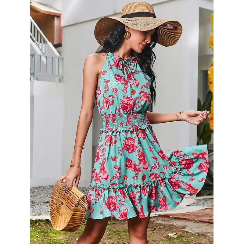 Summer Boho Floral Mini Print Sleeveless Evening Party Dress Ladies Holiday Beach Summer 2021
Summer Boho Floral Mini Print Sleeveless Evening Party Dress Ladies Holiday Beach Summer 2021