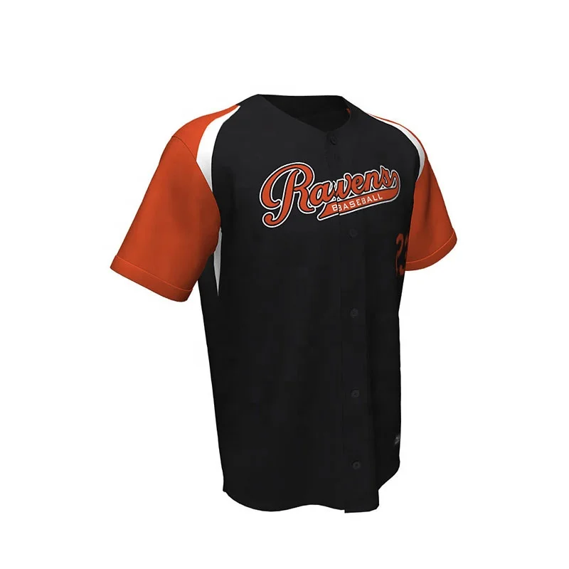blank full button baseball jerseys