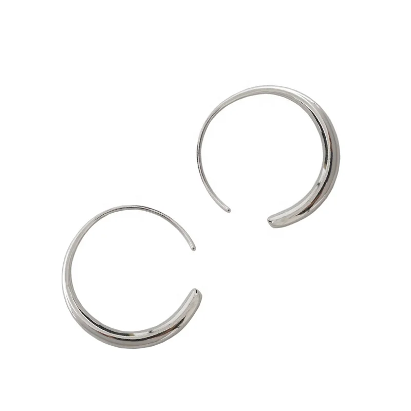 Trendy C Shape Irregular Women Jewelry 925 Sterling Silver Minimalist Fashion Hoop Earrings, Silver and gold
Trendy C Shape Irregular Women Jewelry 925 Sterling Silver Minimalist Fashion Hoop Earrings, Silver and gold