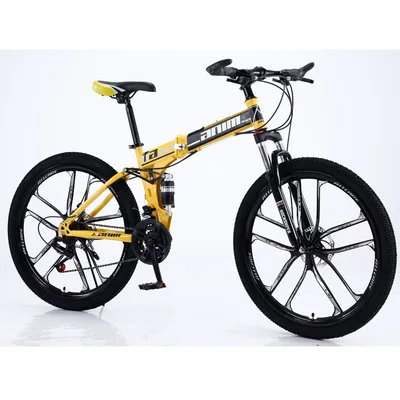 Foldable mountain bike 21-30 speed high carbon steel off-road absorption integrated wheel bike, Red,black,blue,yellow
Foldable mountain bike 21-30 speed high carbon steel off-road absorption integrated wheel bike, Red,black,blue,yellow