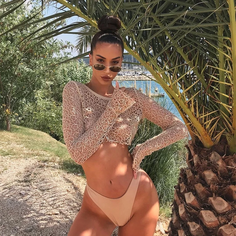CUTENOVA Q20940T Fashion Women Hollow Out Tops in Lace Crochet and Long Sleeve Blouses Shirts Casual Female Solid Color Top
CUTENOVA Q20940T Fashion Women Hollow Out Tops in Lace Crochet and Long Sleeve Blouses Shirts Casual Female Solid Color Top