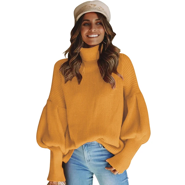 Hot Fashion Autumn Winter High Collar Woman Turtleneck Lantern Sleeve Sweater, Customized color
Hot Fashion Autumn Winter High Collar Woman Turtleneck Lantern Sleeve Sweater, Customized color