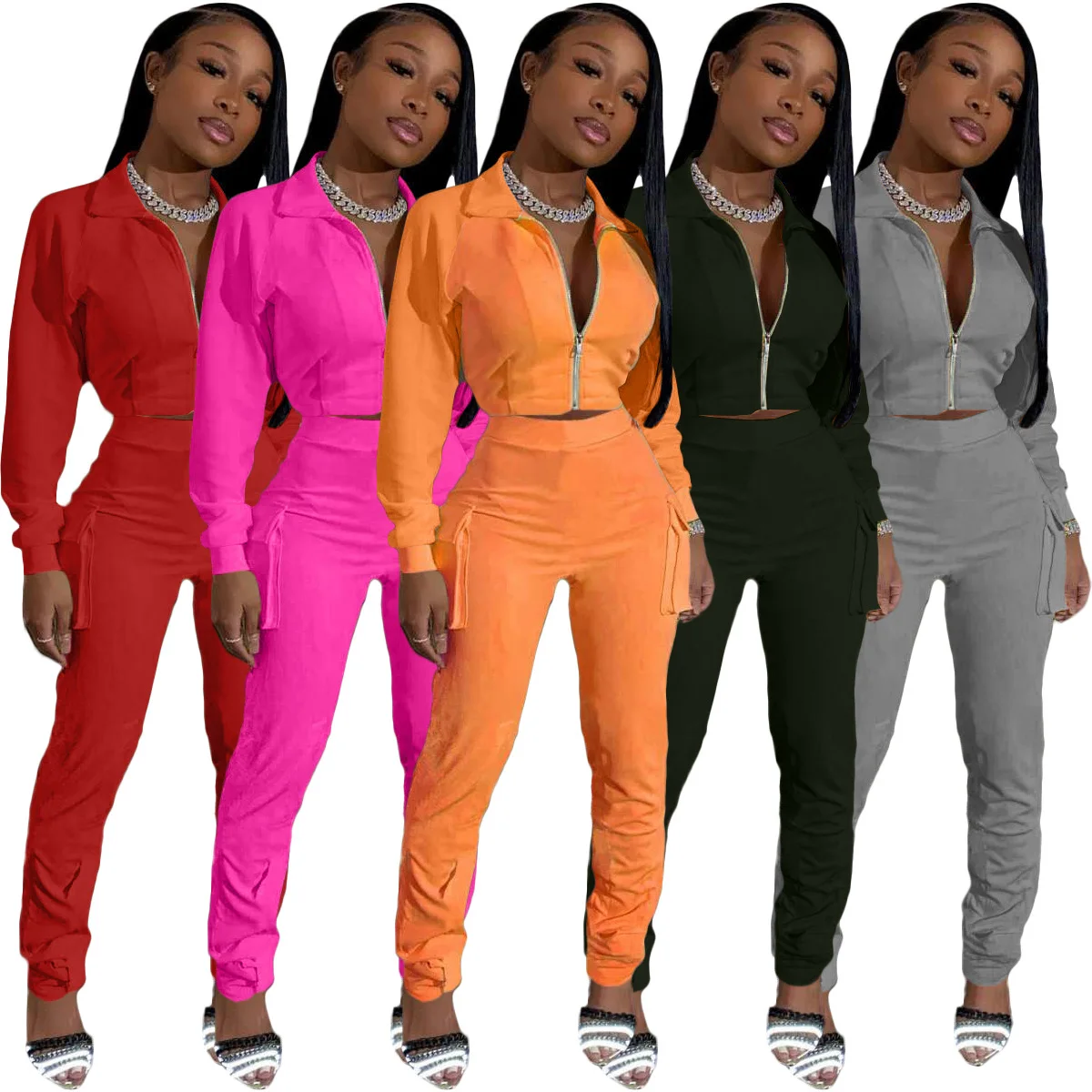 B53629A Europe style women fashion new design pockets pants sets, Orange/red/black/gray/rose red
B53629A Europe style women fashion new design pockets pants sets, Orange/red/black/gray/rose red