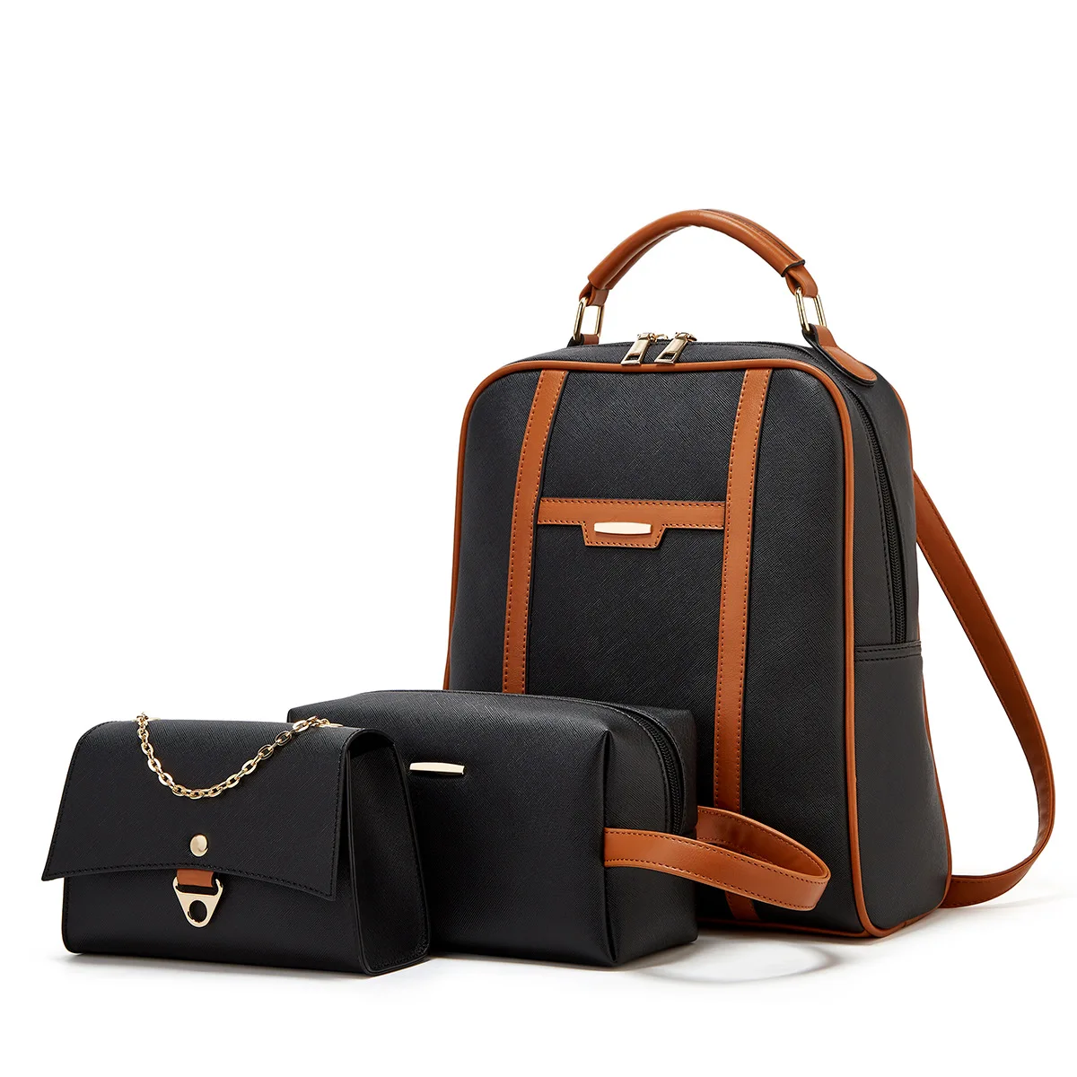 Leather factory girls school backpack bag Fashion PU leather backpack set wholesale for women
Leather factory girls school backpack bag Fashion PU leather backpack set wholesale for women