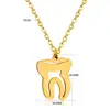 Creative modeling tooth pendant necklace stainless steel jewelry for women