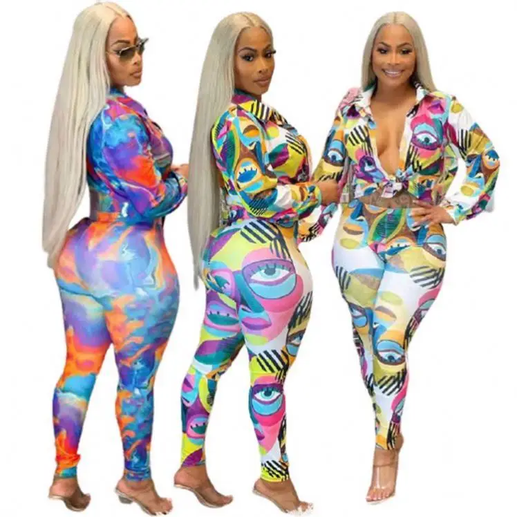 Good Quality Long Sleeve Printed Shirt Collar Leggings Women Outfits Two Piece Set Clothing fall 2 piece sets
Good Quality Long Sleeve Printed Shirt Collar Leggings Women Outfits Two Piece Set Clothing fall 2 piece sets