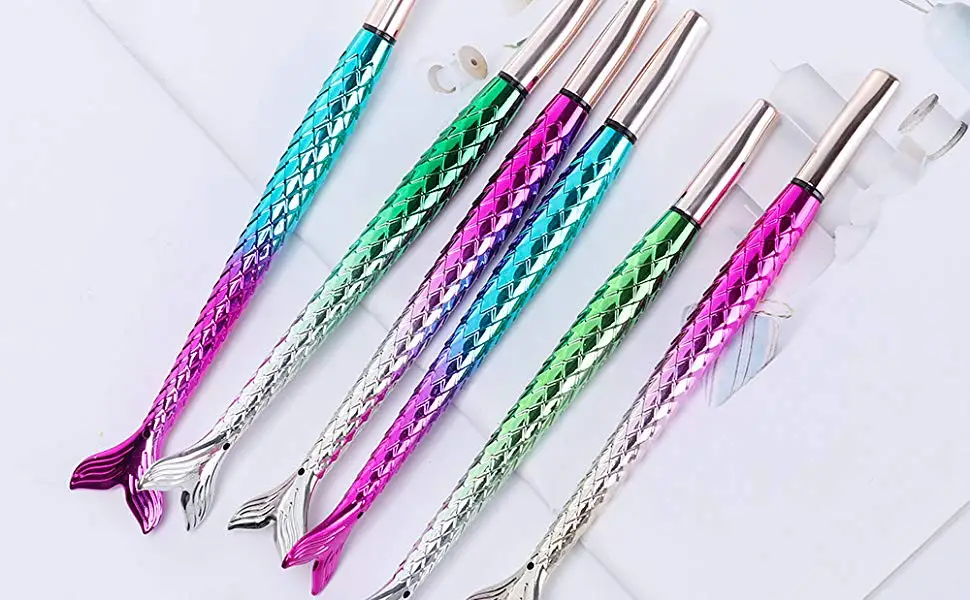 lufox mermaid tail gel pens gift for child, women, coworkers