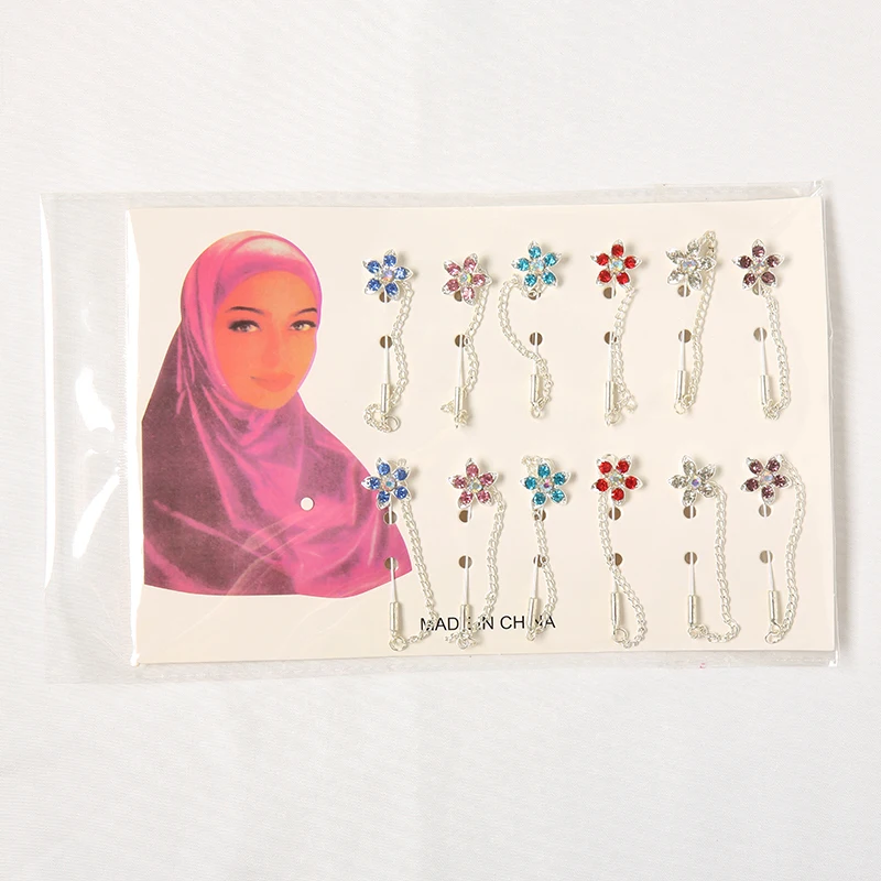 Fashion women accessories flower crystal rhinestone muslim hijab scarf pins brooches, Mix colors
Fashion women accessories flower crystal rhinestone muslim hijab scarf pins brooches, Mix colors