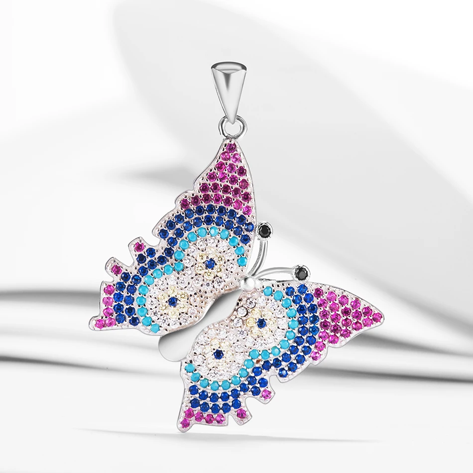 Fashion Design Colorful Cubic Zirconia Butterfly Pendant For Women 925 sterling silver Blue Eye pendant
Fashion Design Colorful Cubic Zirconia Butterfly Pendant For Women 925 sterling silver Blue Eye pendant