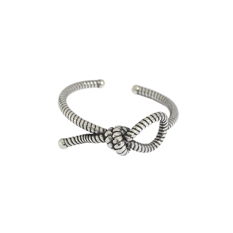 Wholesale Korean style jewelry 925 sterling silver retro gold plated custom simple antique bowknot opening adjustable rings, Customized color acceptable 
Wholesale Korean style jewelry 925 sterling silver retro gold plated custom simple antique bowknot opening adjustable rings, Customized color acceptable