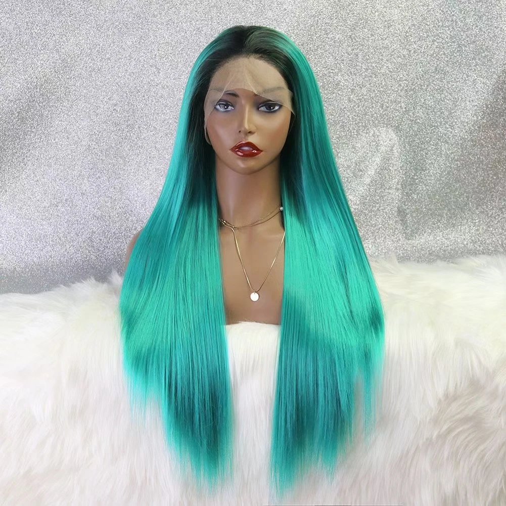 black ombre green Straight Synthetic Hair Lace Front Wig Heat Resistant with Baby Hair long synthetic hair
black ombre green Straight Synthetic Hair Lace Front Wig Heat Resistant with Baby Hair long synthetic hair