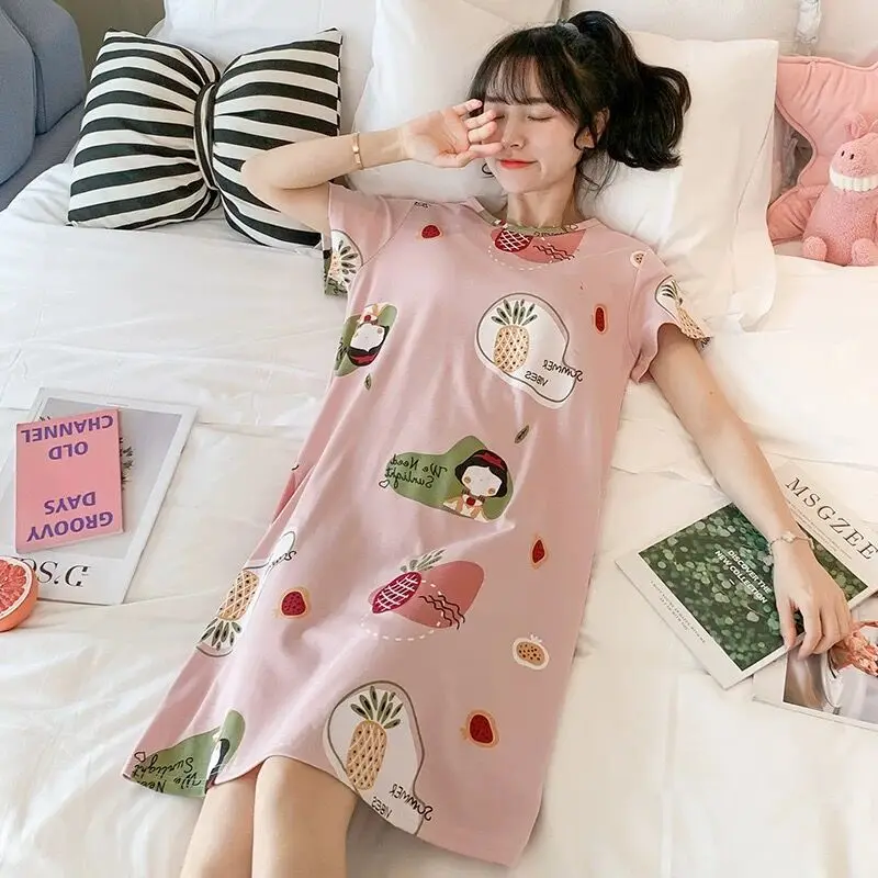 Cotton Nighties Woman Night Gown Soft Woman Clothes New Long Shirt Fashion Casual Ladies Homedress Night Wear Nighties for Woman
Cotton Nighties Woman Night Gown Soft Woman Clothes New Long Shirt Fashion Casual Ladies Homedress Night Wear Nighties for Woman
