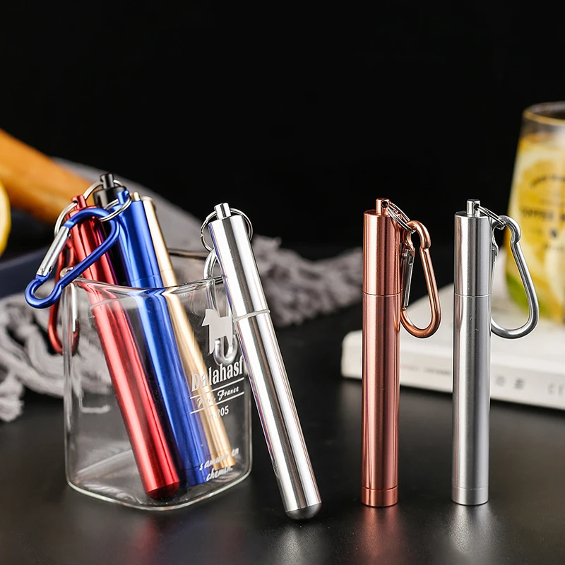 Good Price Eco-friendly Rainbow Color Portable Reusable Telescopic Drinking Straw with Cleaning Brush, Pink/blue/brown/black/white/customized
Good Price Eco-friendly Rainbow Color Portable Reusable Telescopic Drinking Straw with Cleaning Brush, Pink/blue/brown/black/white/customized