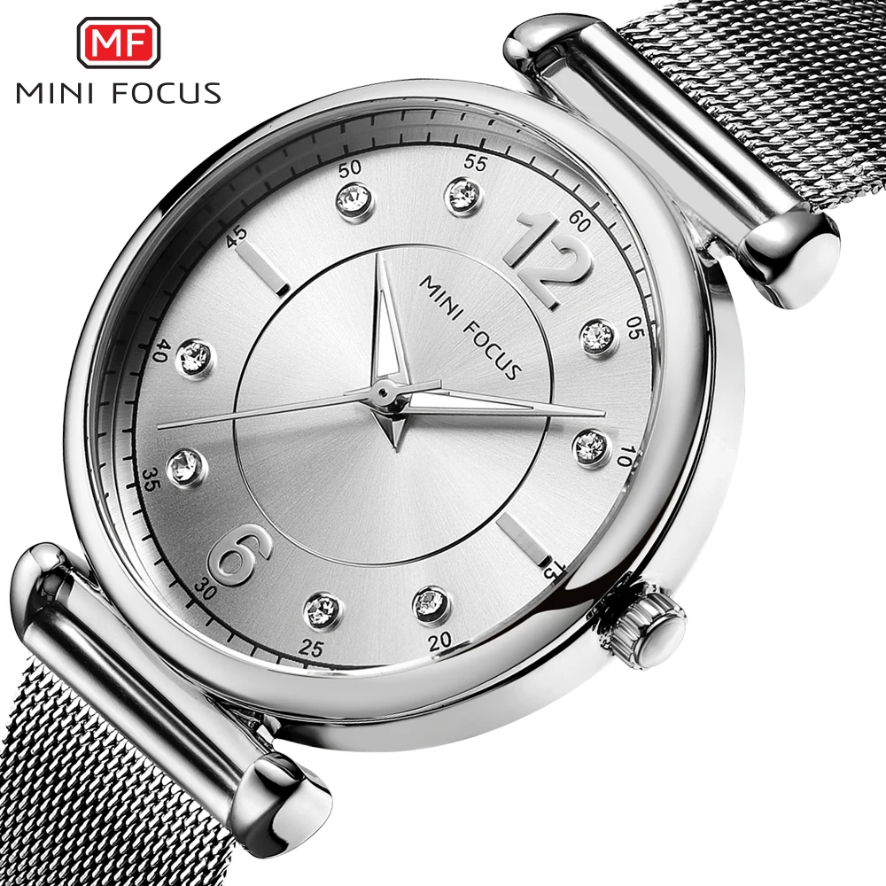 MINI FOCUS 0177L Fashion Women Watches Brand Luxury Ladies Wristwatches Femme Silver Stainless Steel Mesh Strap Watches
MINI FOCUS 0177L Fashion Women Watches Brand Luxury Ladies Wristwatches Femme Silver Stainless Steel Mesh Strap Watches
