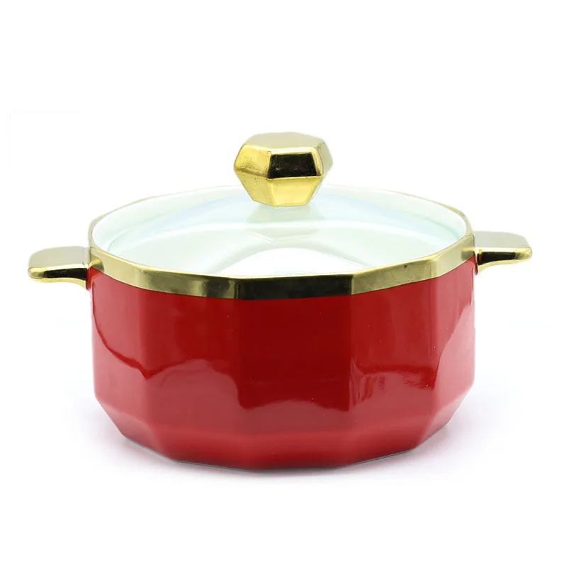 Large Capacity Geometric Pattern Soup Bowl Symmetrical Handle Ceramic Noodle Salad Borscht Bowl With Lid, Customized color
Large Capacity Geometric Pattern Soup Bowl Symmetrical Handle Ceramic Noodle Salad Borscht Bowl With Lid, Customized color