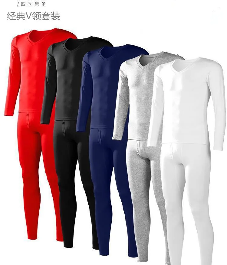 Autumn and winter modal thin men's thermal underwear suit close-fitting bottoming V-neck male underwear
Autumn and winter modal thin men's thermal underwear suit close-fitting bottoming V-neck male underwear