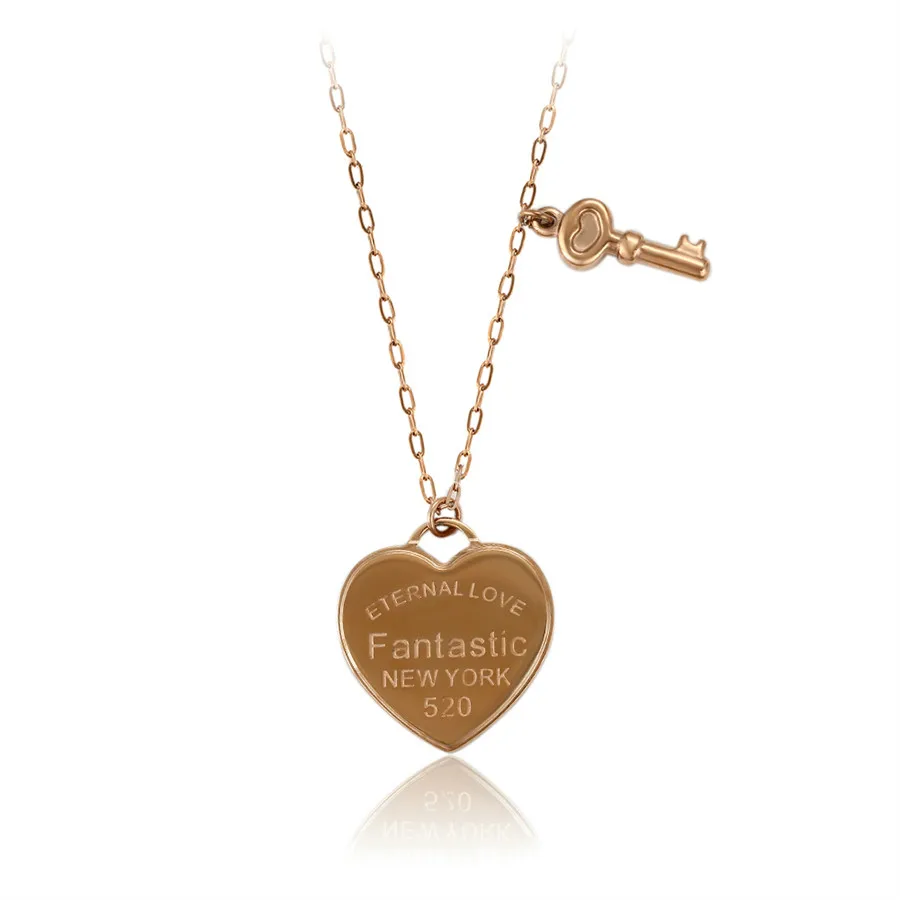 47136 Xuping Jewelry Simple Fashion Go With Heart Keys Stainless Steel Rose Gold Sweatsweater Chain Necklace
47136 Xuping Jewelry Simple Fashion Go With Heart Keys Stainless Steel Rose Gold Sweatsweater Chain Necklace