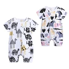 Fast Delivery Custom Print 100% Cotton Toddler Baby Boy Bodysuit Rompers Clothing