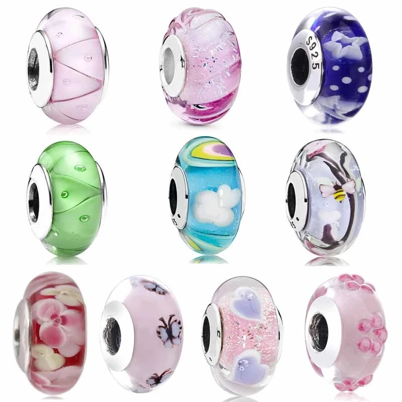 925 Sterling Silver Original Pandora Starry Night Rainbow Stained-Glass Murano Glass Pendant Fits European Bangle Jewelry
925 Sterling Silver Original Pandora Starry Night Rainbow Stained-Glass Murano Glass Pendant Fits European Bangle Jewelry