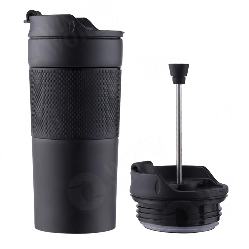 New Arrive 12oz Stainless Steel Vacuum Travel French Press Coffee Mug Tumbler With Sleeve, Black.silver or customized color
New Arrive 12oz Stainless Steel Vacuum Travel French Press Coffee Mug Tumbler With Sleeve, Black.silver or customized color