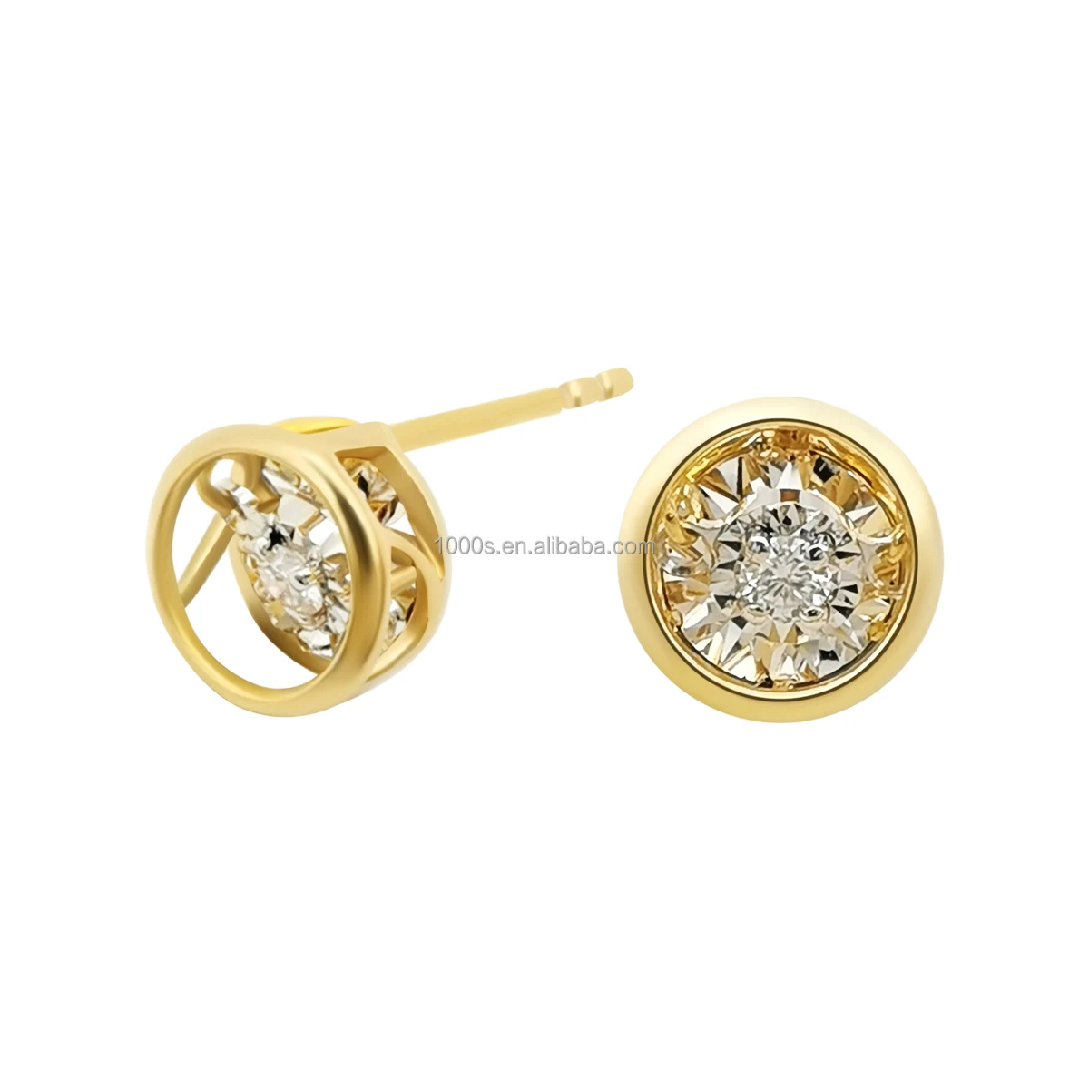 Cute Women Elegant AU750 18K Real Gold Dancing Diamond Studs Earrings Jewelry
Cute Women Elegant AU750 18K Real Gold Dancing Diamond Studs Earrings Jewelry