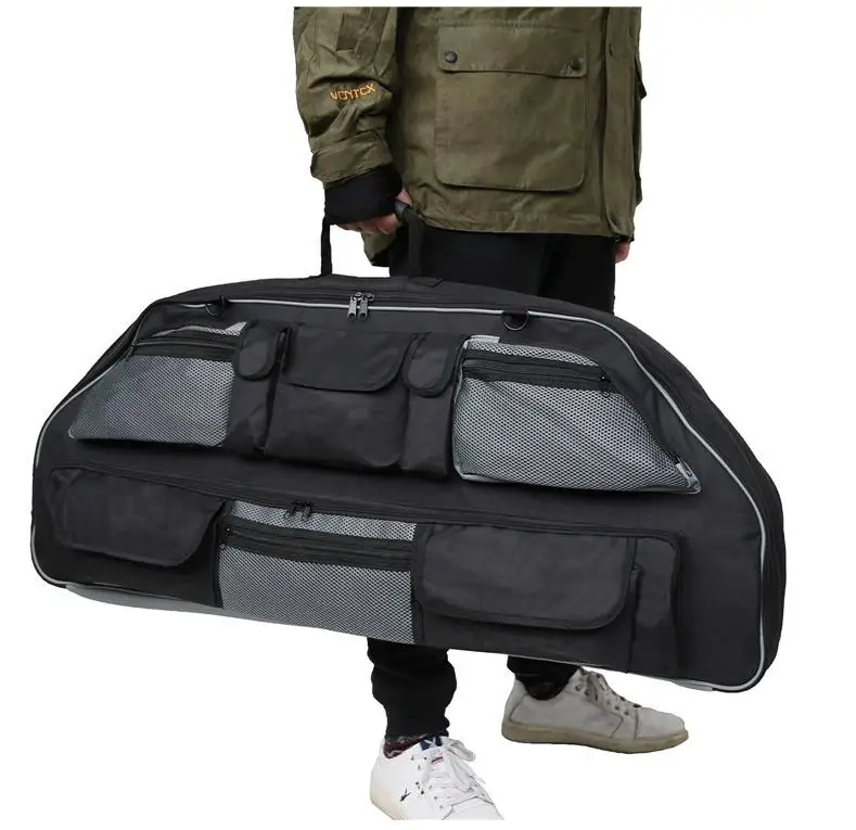 Multi-function Tactical Shooting Hunting Large Storage Durable Archery Compound Bow Case Bag, Black brown 
Multi-function Tactical Shooting Hunting Large Storage Durable Archery Compound Bow Case Bag, Black brown