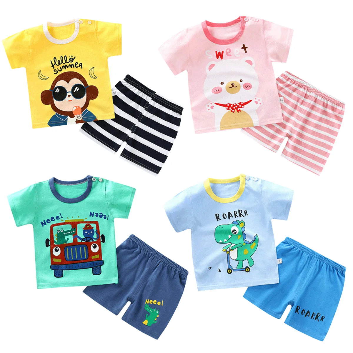 Mudkingdom short-sleeved baby cartoon suit 2020 summer suit boys' wear children's T-shirt short clothing sets
Mudkingdom short-sleeved baby cartoon suit 2020 summer suit boys' wear children's T-shirt short clothing sets