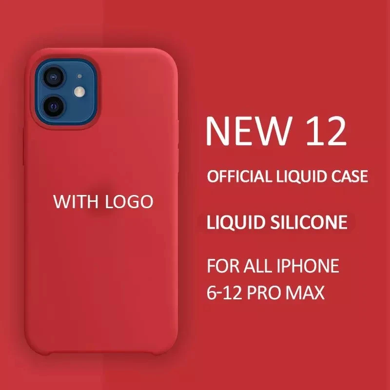 Luxury Original Official Silicone Phone Case For iphone 12 Pro 7 8 6 6s plus se 2020 x xs xr 11 12 Pro max case Cover with Logo
Luxury Original Official Silicone Phone Case For iphone 12 Pro 7 8 6 6s plus se 2020 x xs xr 11 12 Pro max case Cover with Logo