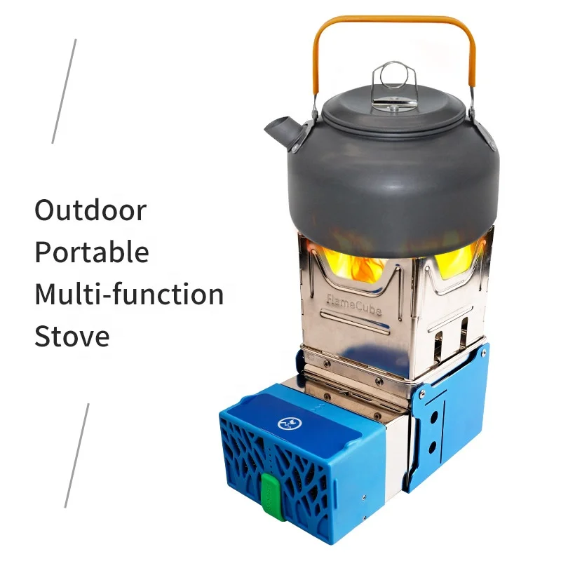 Multifunctional stove outdoor portable camping stove water boiling phone charging, Blue
Multifunctional stove outdoor portable camping stove water boiling phone charging, Blue