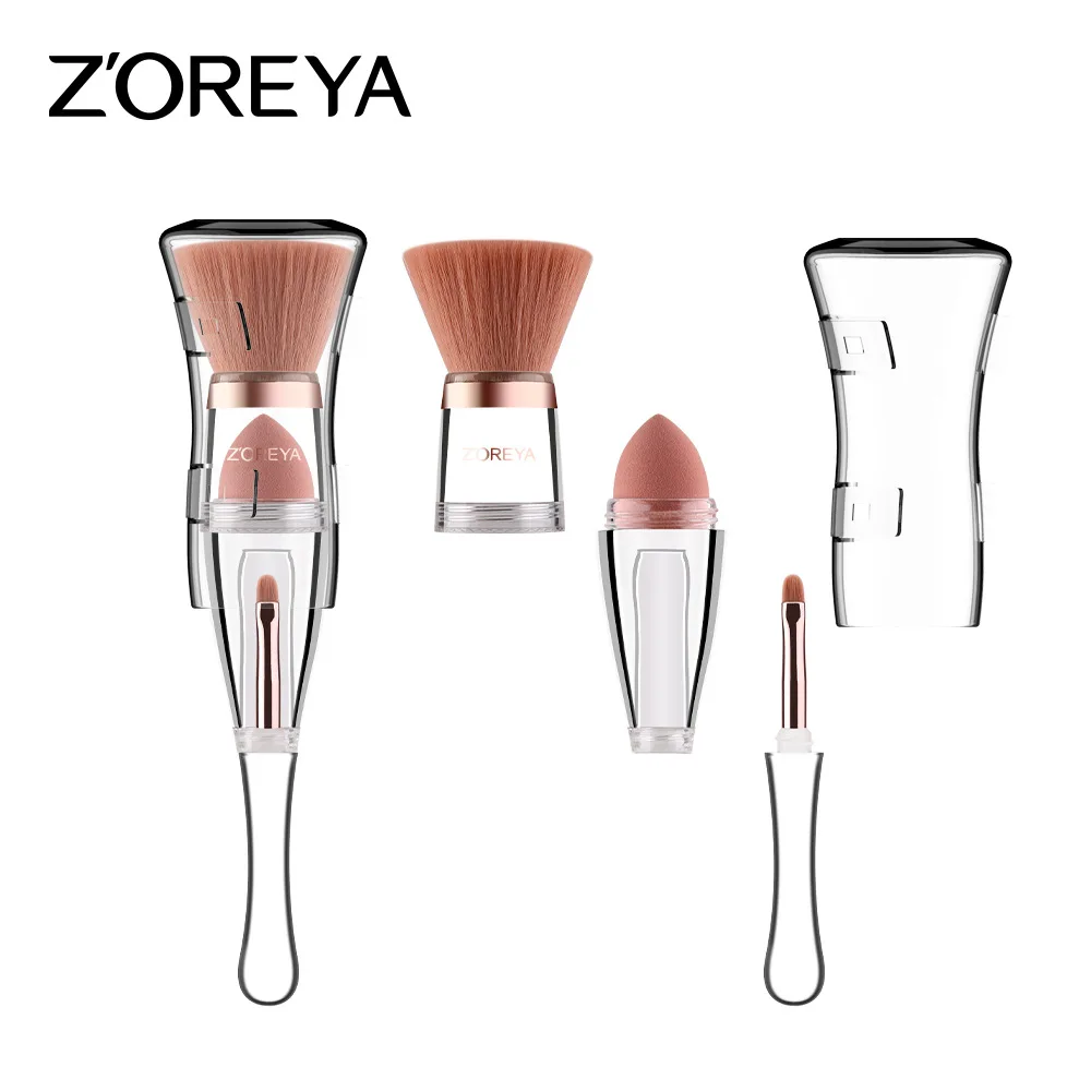 ZOREYA 3 in 1 Face Makeup Brushes With Cover Soft Synthetic Hair Eye Shadow Sponge Flat Contour Brush
ZOREYA 3 in 1 Face Makeup Brushes With Cover Soft Synthetic Hair Eye Shadow Sponge Flat Contour Brush