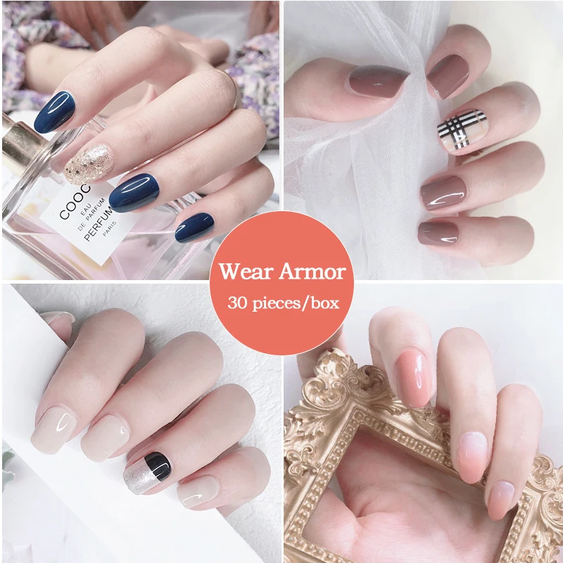 Hot-selling Japanese style salon full coverage press type fake nails 30pcs1 box nail patch, As shown
Hot-selling Japanese style salon full coverage press type fake nails 30pcs1 box nail patch, As shown