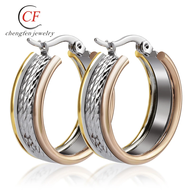 316L Stainless Steel Trendy Jewelry Earring Gold Plated Gold And Rose Gold Multi Color Earring for girls
316L Stainless Steel Trendy Jewelry Earring Gold Plated Gold And Rose Gold Multi Color Earring for girls