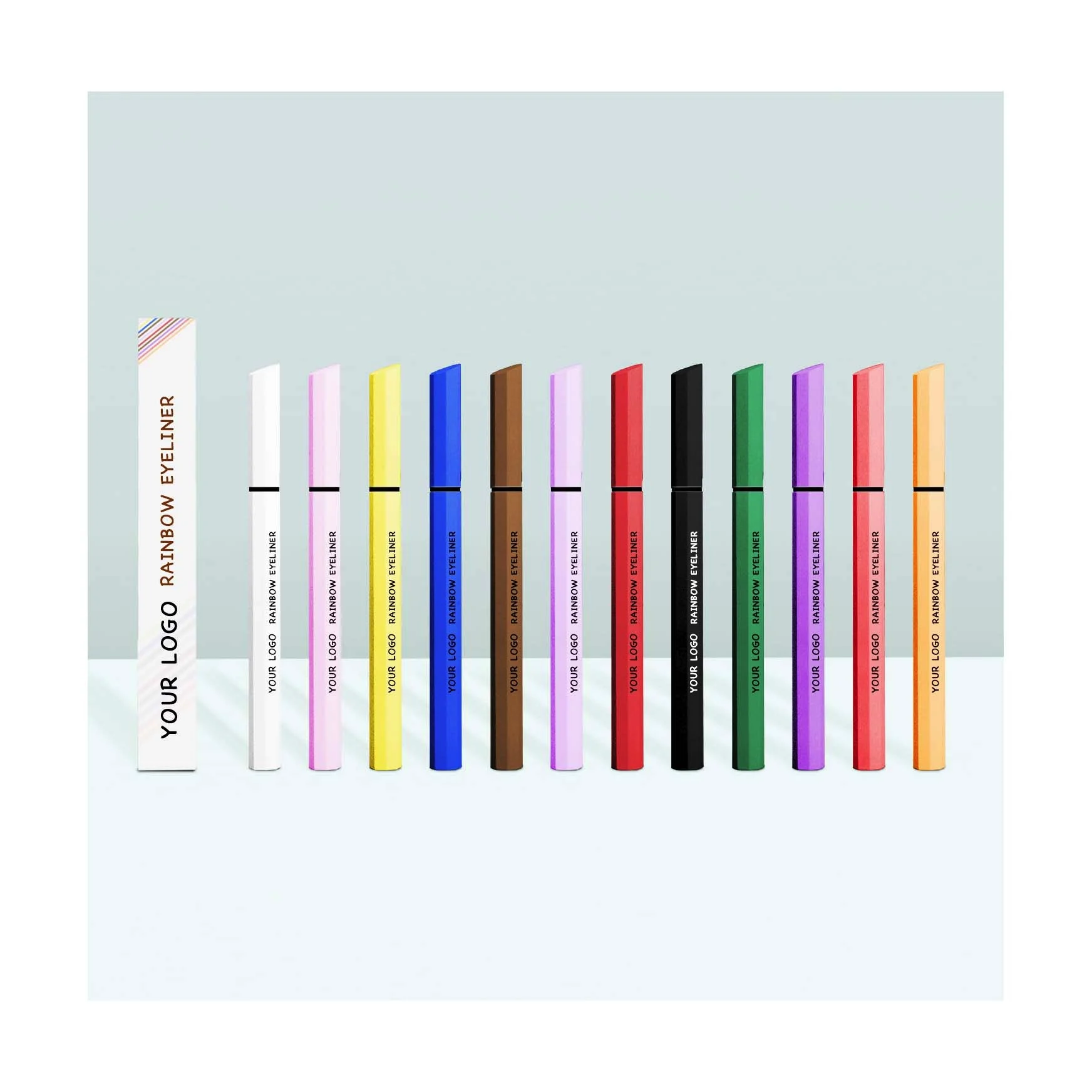 RAINBOW EYELINER color eyeliner pen wholesale makeup private label Custom logo adhesive adhesive eyelash gel eyeliner brush, Multi-colored
RAINBOW EYELINER color eyeliner pen wholesale makeup private label Custom logo adhesive adhesive eyelash gel eyeliner brush, Multi-colored