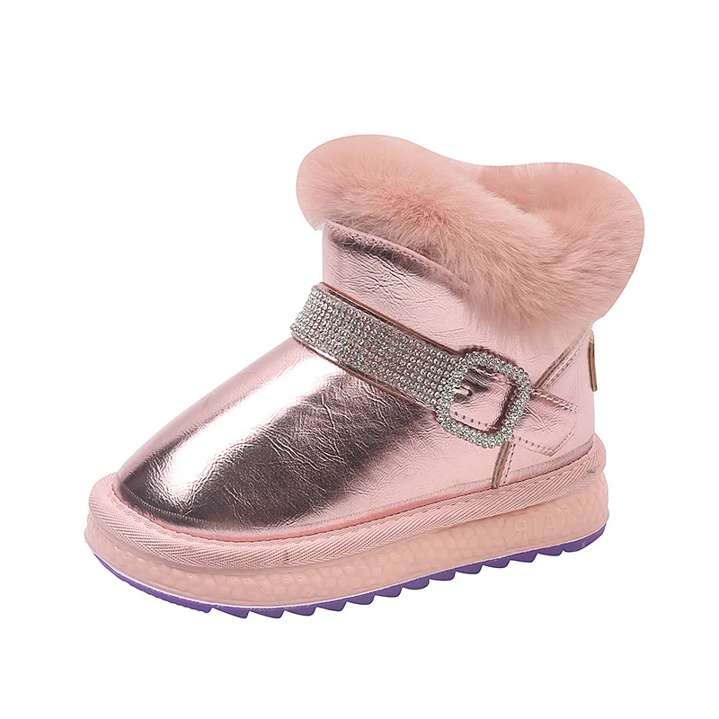 Children's snow boots 2021 winter plush thickened shoes warm snow slip cotton boots, Black/pink
Children's snow boots 2021 winter plush thickened shoes warm snow slip cotton boots, Black/pink
