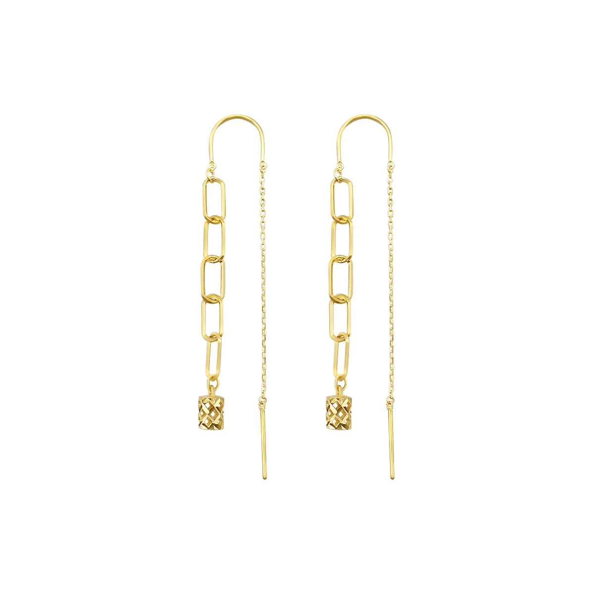 Fashion Real 18K Gold Long Line Drop Earrings, Pure Gold AU750 Long Drop Earring Women Jewelry, Yellow gold
Fashion Real 18K Gold Long Line Drop Earrings, Pure Gold AU750 Long Drop Earring Women Jewelry, Yellow gold